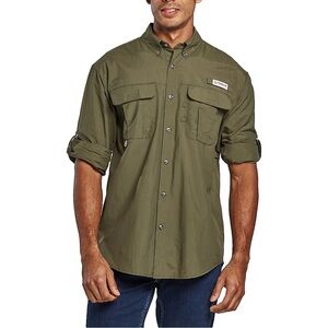 Magellan Outdoors Men's Laguna Madre Solid Long Sleeve Fishing Shirt
